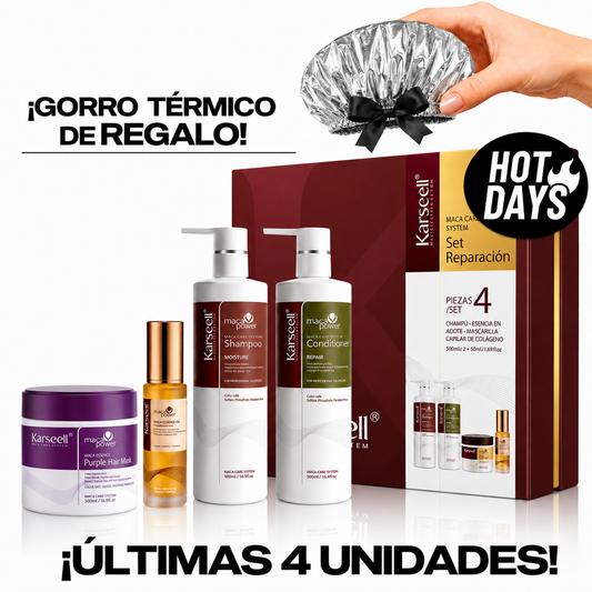 Karseell Purple Repair Set x4 + Gorro Térmico de Regalo